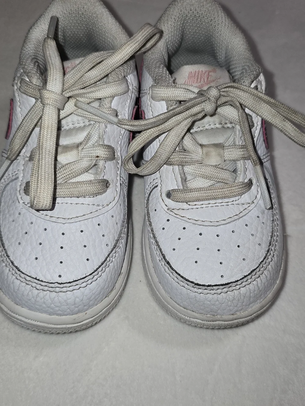 Nike Air Force 1 Low White Pink Toddler Sneakers Size 6C